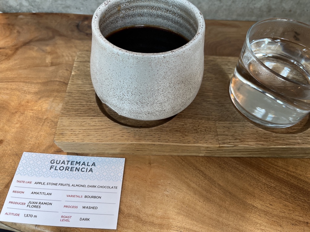 グアテマラ産豆を使用したWOODBERRY COFFEEの本日のコーヒー。