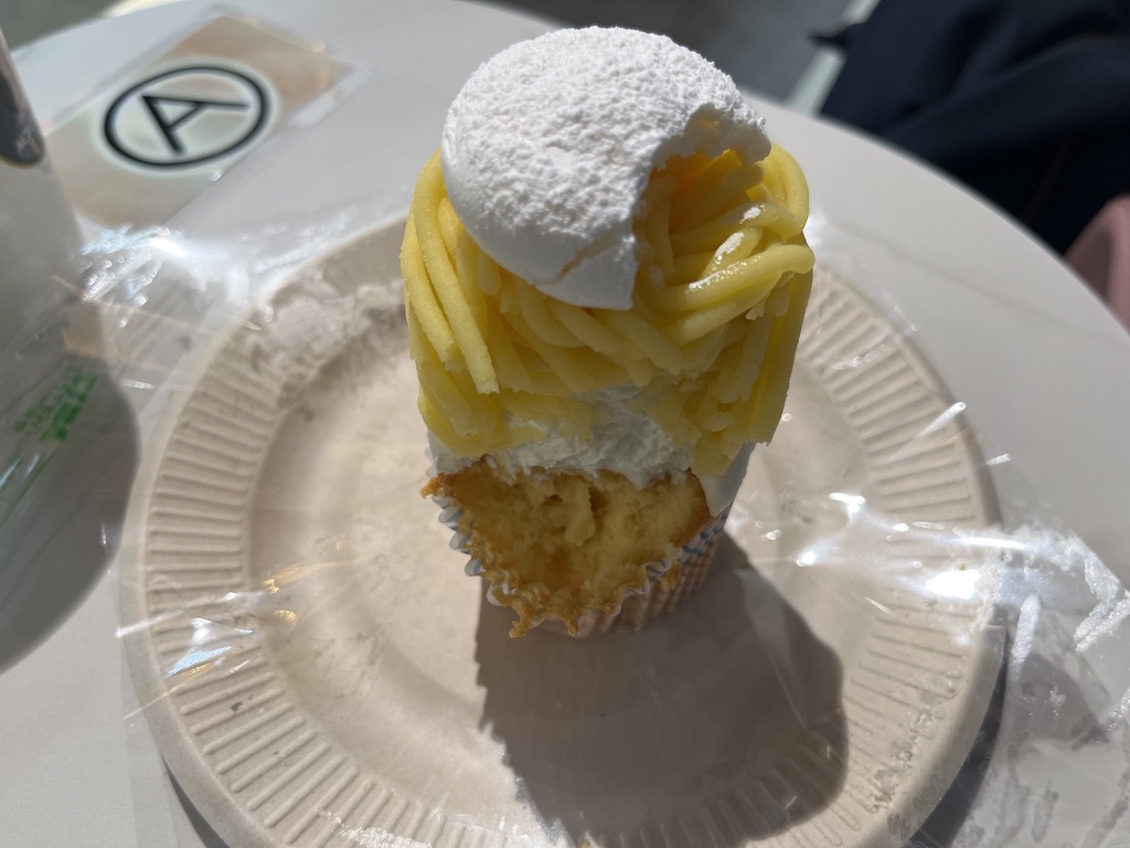 自由が丘モンブランのモンブランケーキ断面